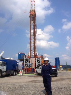infront of rig